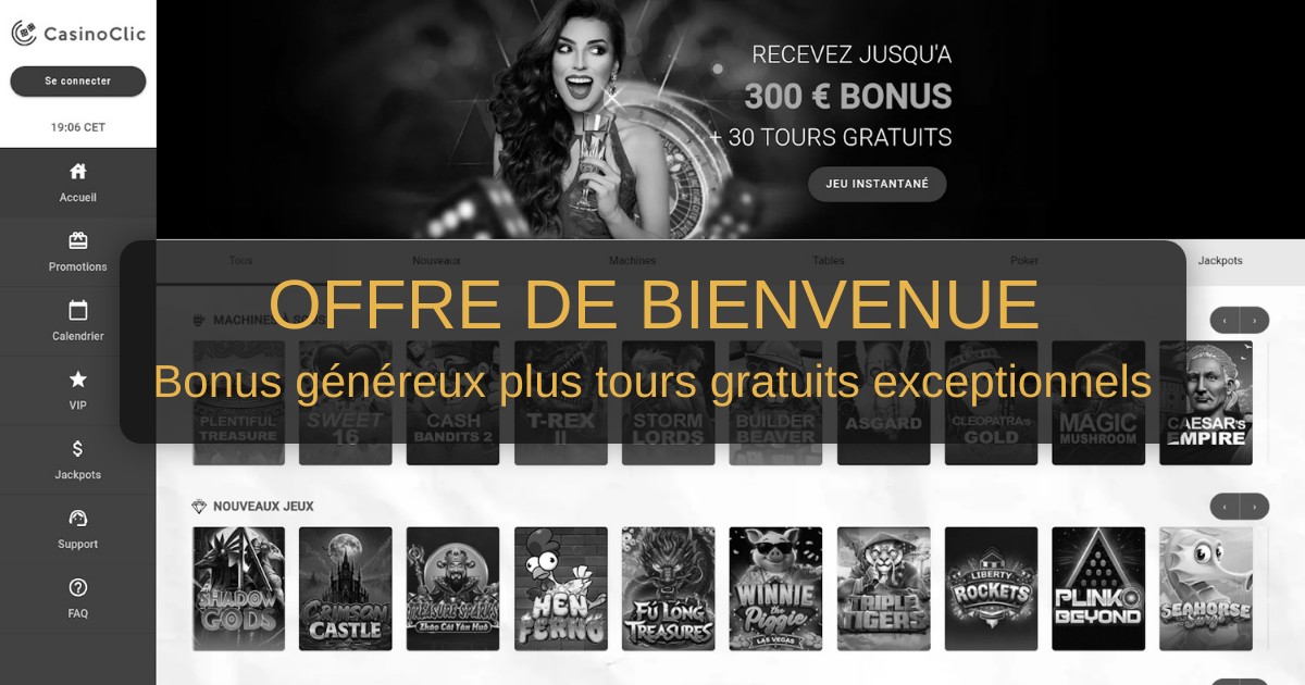 Casino Clic welcome bonus